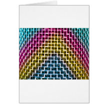 Colourful Wire Grid Cage Greeting Cards