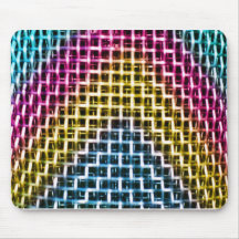 Colourful Wire Grid Cage Mouse Pad