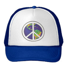 Colourful World Peace Sign Hats