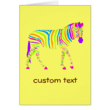 Colourful Zebra Cards