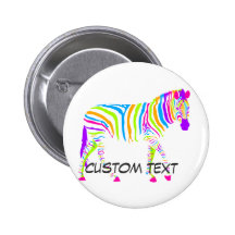 Colourful Zebra Pins