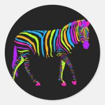 Colourful Zebra Stickers