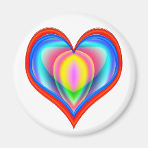 Colours Heart Magnet
