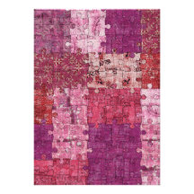 Colours Texture Puzzle Invitation