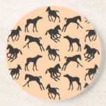 Colt Foal Silhouettes Drink Coaster