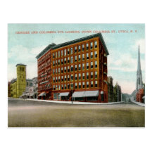 Columbia St., Utica, NY 1909 Vintag Postcards