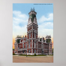 Columbus Indiana Bartholomew County Courthouse Poster