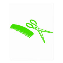 Comb & Scissors - Hairdresser Post Cards