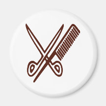 Comb & Scissors - Hairdresser Refrigerator Magnets