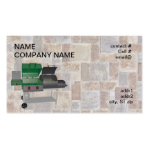 combo smoker bbq grill business card templates