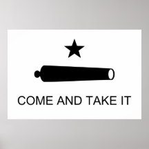 Come And Take It Texas Flag Battle of Gonzales Print