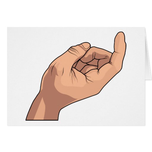 Come Here Hand Sign Gesture Card