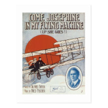 Come Josephine In My Flying Machine Vintage Songbo Postcards