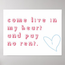 Come live in my Heart Print