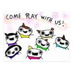 "Come play with us" Post Card