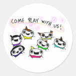 "Come play with us" Sticker