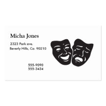 Comedy Tragedy Drama Theatre Masks Business Card