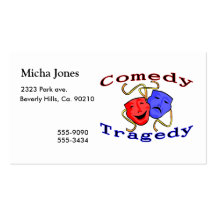 Comedy Tragedy Theatre Masks Business Card