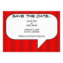 Comic book Save the Date Custom Announcement