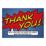 Comic Book Thank You Card