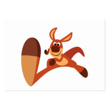 "Coming!!" Cartoon Kangaroo ACEO/Business Card