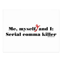Comma Killer Postcard