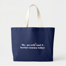Comma Killer Tote Bags