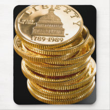 Commemorative Gold Coins Mouse Pads