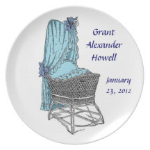 Commemorative New Baby Blue Plate