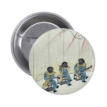 Commodore Perrys delegation Ukiyoe Button