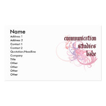 Communication Studies Babe Business Card Template