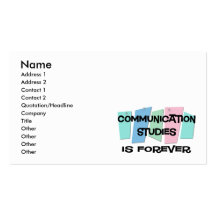 Communication Studies Is Forever Business Card Templates