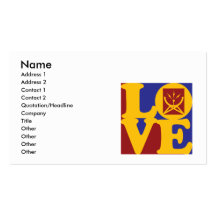 Communication Studies Love Business Card Template