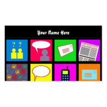 Communication Tile Wallpaper, Your Name Here Business Card