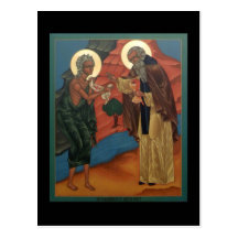 Communion of St. Mary of Egypt Prayer Card Post Cards