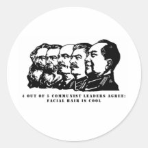 Communism facial hair stickers