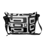 Commuter Bag -  Groovy Abstract Mod Black & White messenger bags