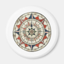 Compass Rose #5 Fridge Magnet