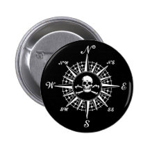 Compass Rose Skull 1 Pins
