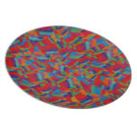 Complex Colour Collage Abstract Plate