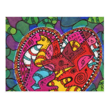 Complicated Heart Postcard
