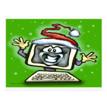 Computer Christmas Post Cards