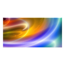 Computer Digital Abstract Custom Photo Card