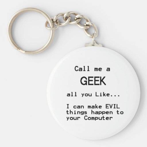 Computer Geek Key Chain
