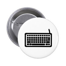 Computer keyboard pinback buttons