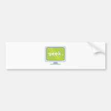 computer monitor geek text bumper sticker