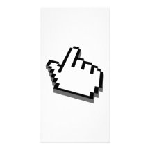 Computer Pointing Hand Personalized Photo Card