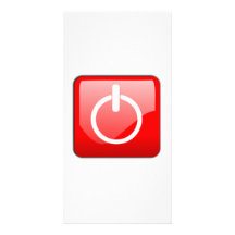 Computer Power Button Customized Photo Card