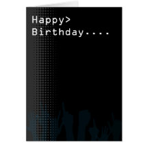 Computer screen Party theme Happy Birthday Greeting Cards