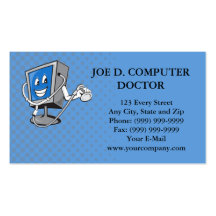 Computer TV Monitor With Doctor Stethoscope Business Cards